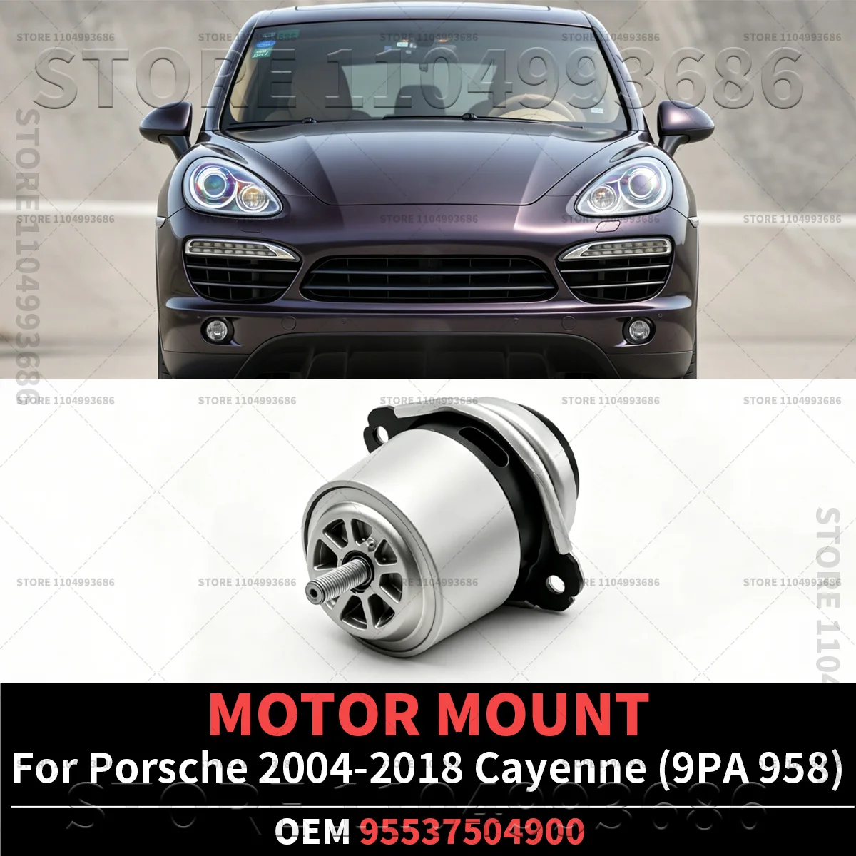 

For Porsche 2004-2018 Cayenne (9PA 92A) Engine MOTOR MOUNT OEM 95537504900 7L8199131 7L8199131A 7L6199131A 7L6199131