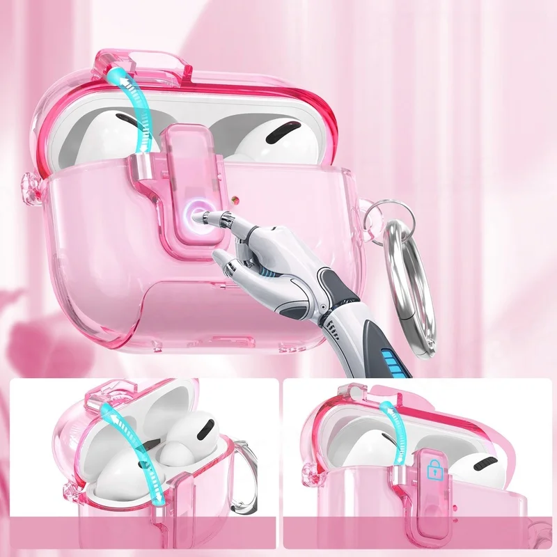 2026 Capa for AirPod 5 Magnetic Automatic Lock Clear Protective Cover For AirPod Pro3 with Phone Stand for AirPods 5 Case Cover