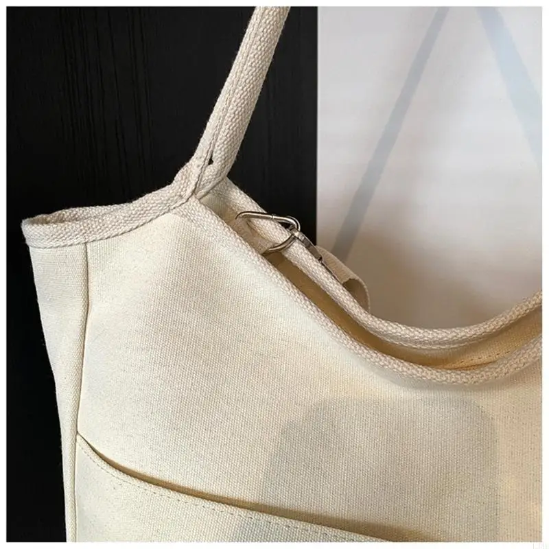 

L38E Diaper Bag Cotton Large Capacity with Bear Embroidery & Multiple Pockets Watertight Mom Bag Easy to Carry