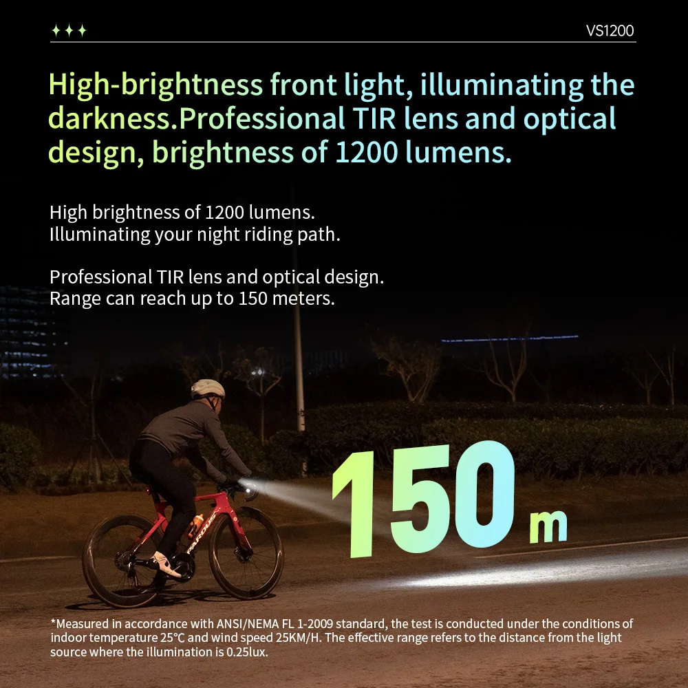 iGPSPORT VS1200 Bike Light Smart Bicycle Headlight for MTB/Road Bikes High Brightness Cycling Light Bicycle Accessories 썸네일 3