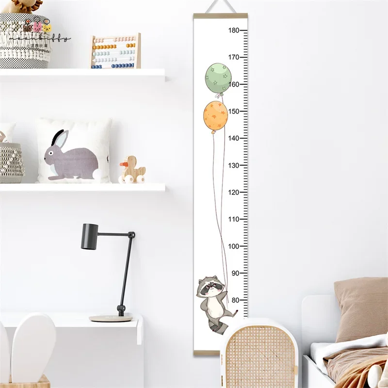 Kids Growth Ruler Chart Balloon Height Ruler Wall Stickers Home Decor Height Measurement for Growth Height Chart Wall Hanging