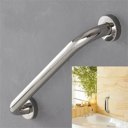 2set  Bathroom Shower Tub Grab Bars Hand Grip Stainless Steel Safety Toilet Support Rail Disability Aid Grab Bar Handle