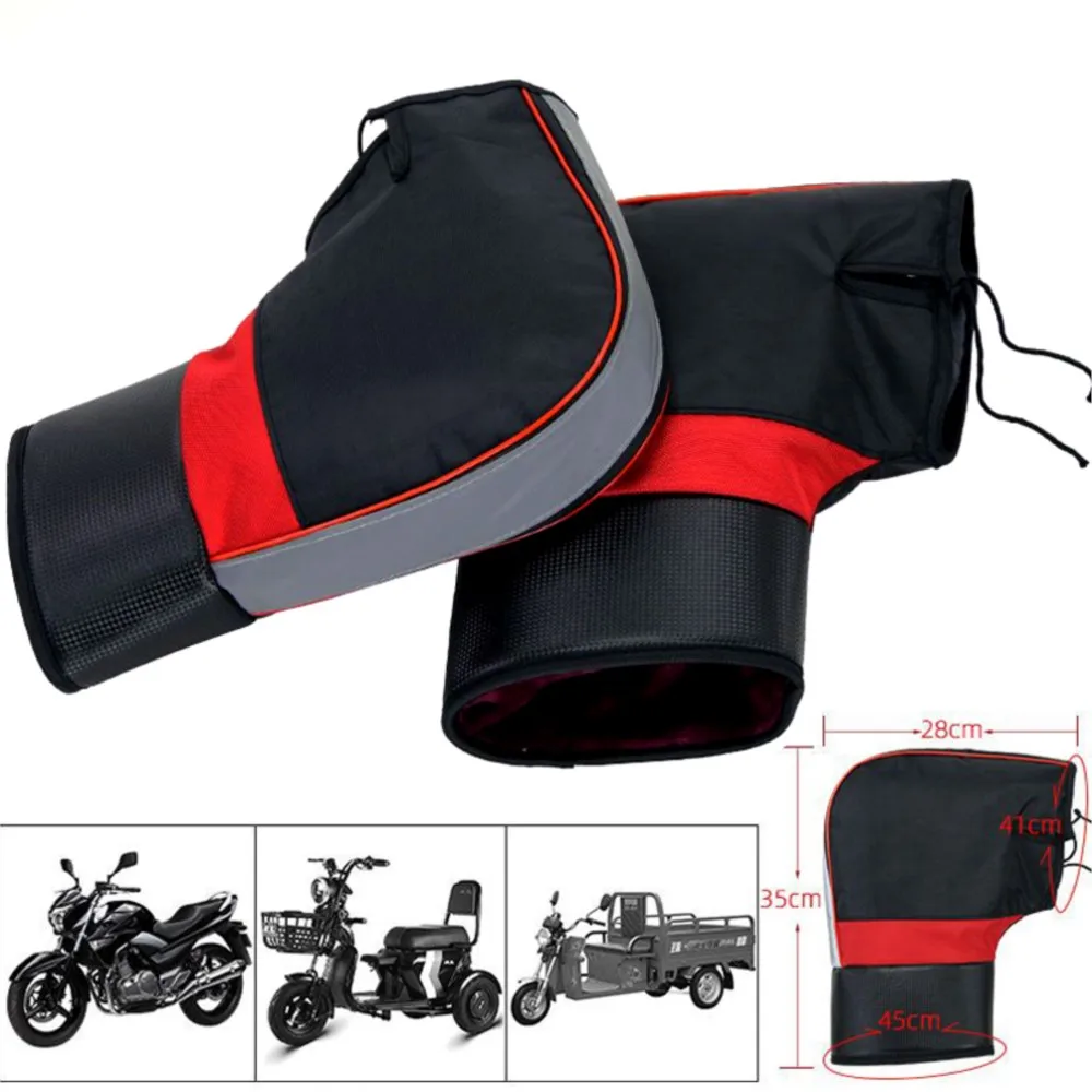 

Waterproof Motorcycle Gloves Windproof Warm Handlebar Gloves Motocross Motor Scooter Electric Reflective Winter Gloves