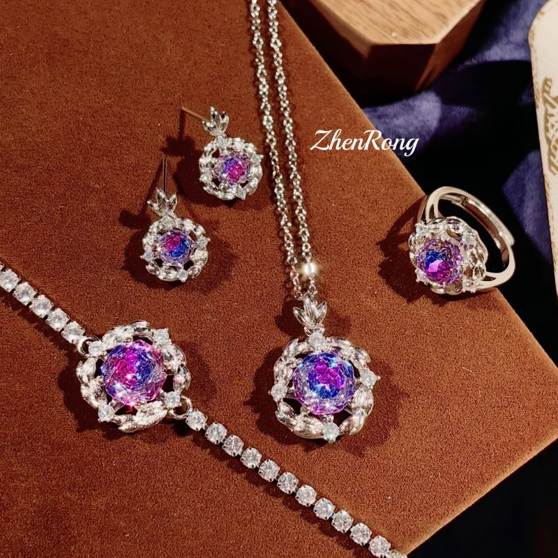 2026 Fashion Jewelry Set Minimalist Clover Design Party Style High-End Accessory for Individuality Highlighting