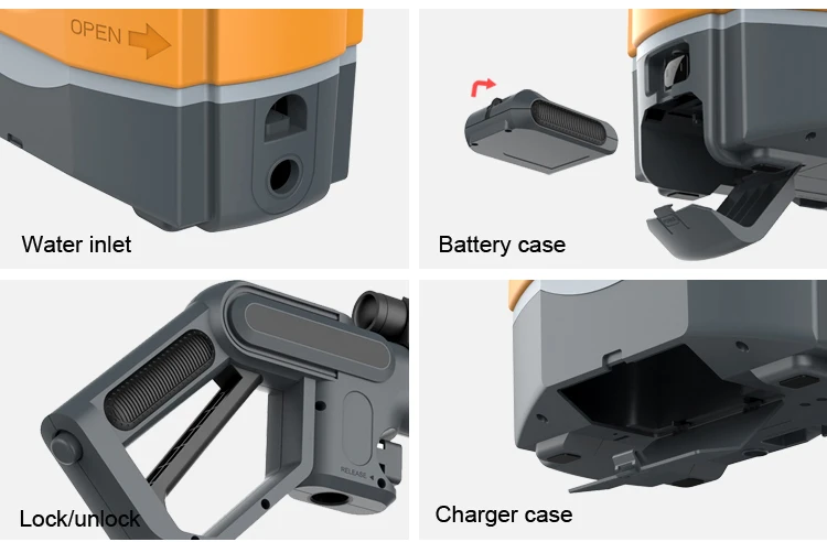 Updated Multi-Purpose Portable Rechargeable Washer with 2 Optional Nozzles for Deep Cleaning Cars and Home Appliances
