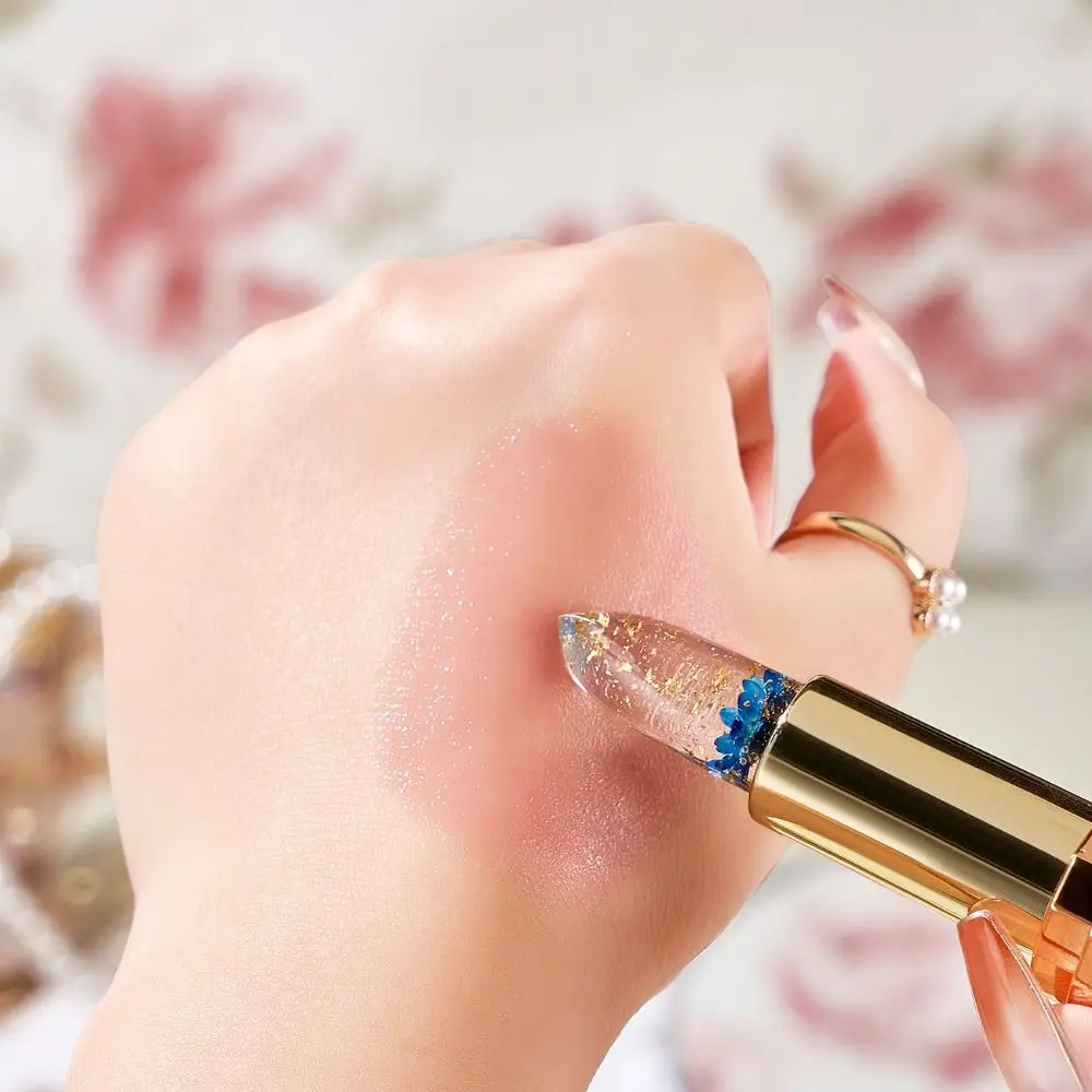 ลิปสติกเปลี่ยนสีตามอุณหภูมิ ชุ่มชื้น กันน้ำ ไม่ติดแก้ว ชิมเมอร์ เจลลี่ ลิปกลอส บำรุงริมฝีปาก สำหรับฤดูใบไม้ร่วงและฤดูหนาว