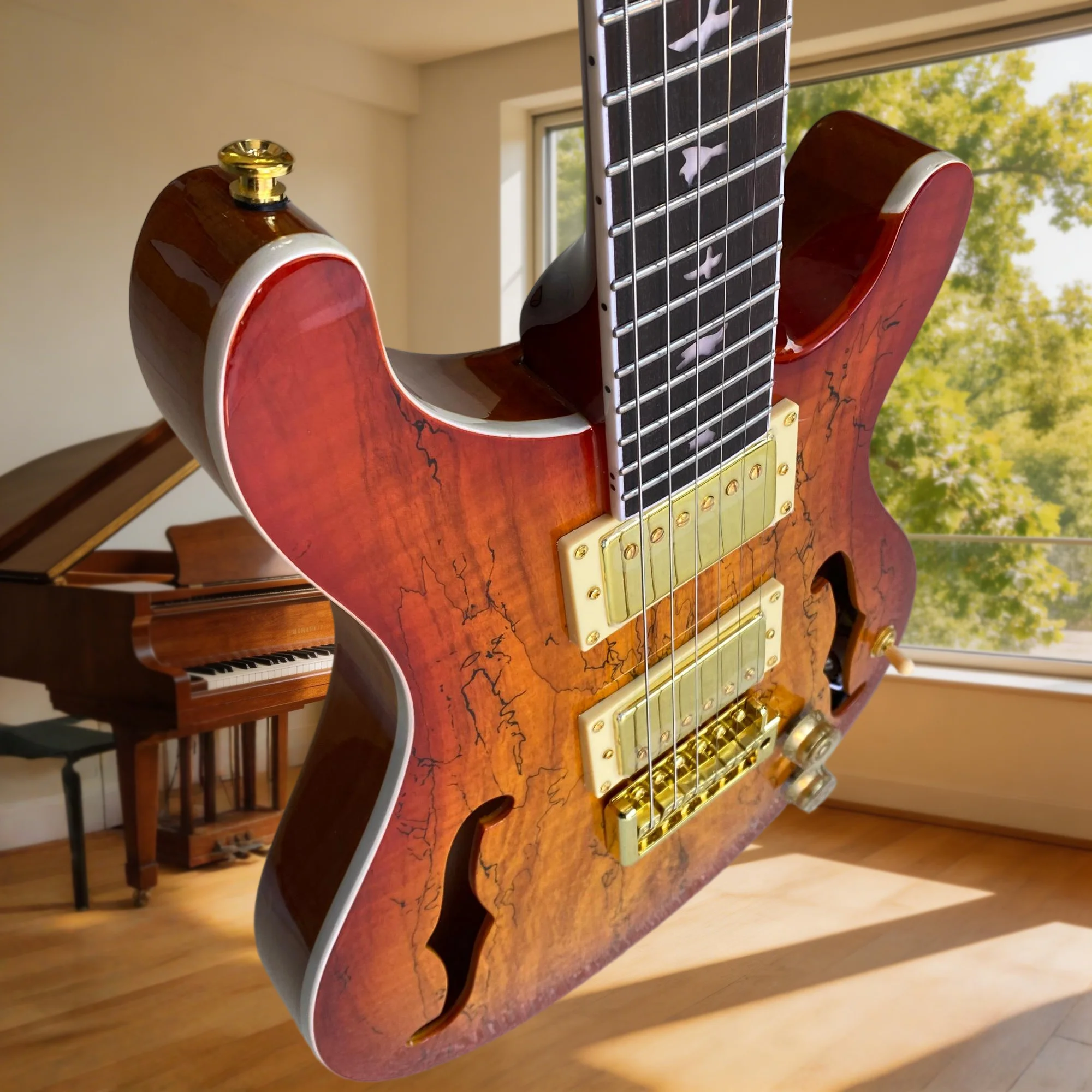 Dobro Resonator Guitar - Gitara Elektryczna Semi Hollow Prs z