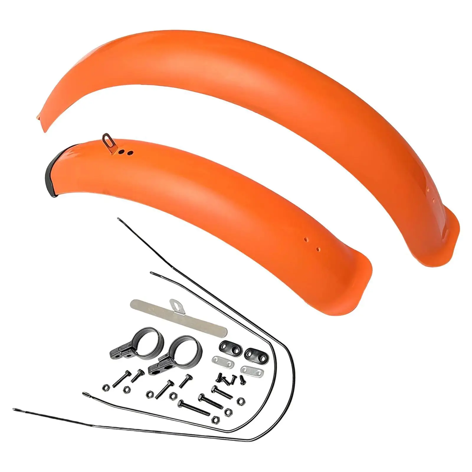 Bike Mudguard Front Rear Set Components for Mountain Bike Traveling Outdoor  Orange