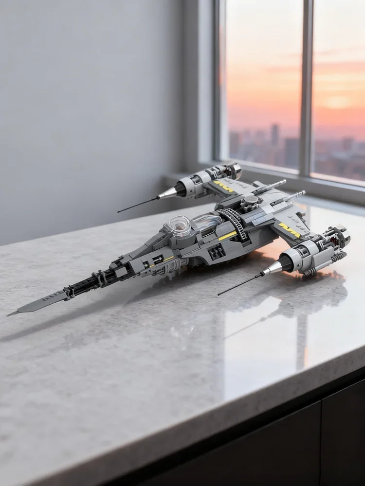 990pcs MOC De Mandalorian s N 1 Starfighter Model speelgoed bouwstenen Bouw DIY Onderwijs Kinderen kerstcadeaus Verjaardag - afbeelding 2