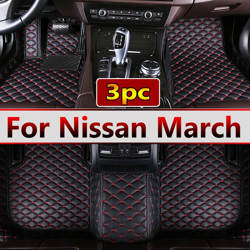 

LHD Car Floor Mats For Nissan March 2019 2018 2017 2016 2015 2014 2013 2012 2011 2010 Auto Accessories Waterproof Decor Carpets