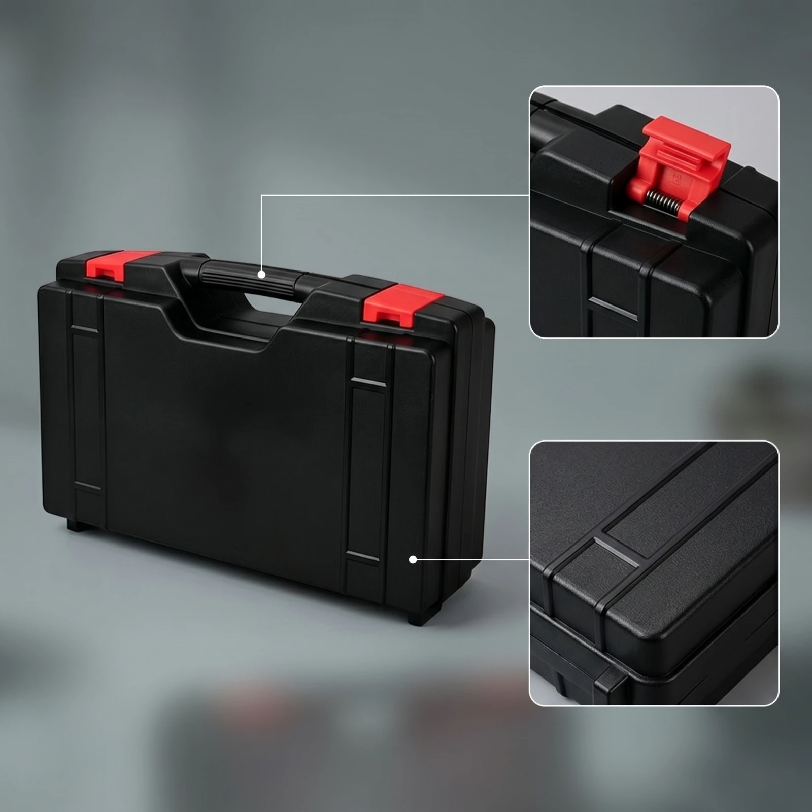 Shielding Hard Case Sturdy Hard Carrying Case Tool Box Impact-Resistant Shockproof for Technicians, Field Work, Travel