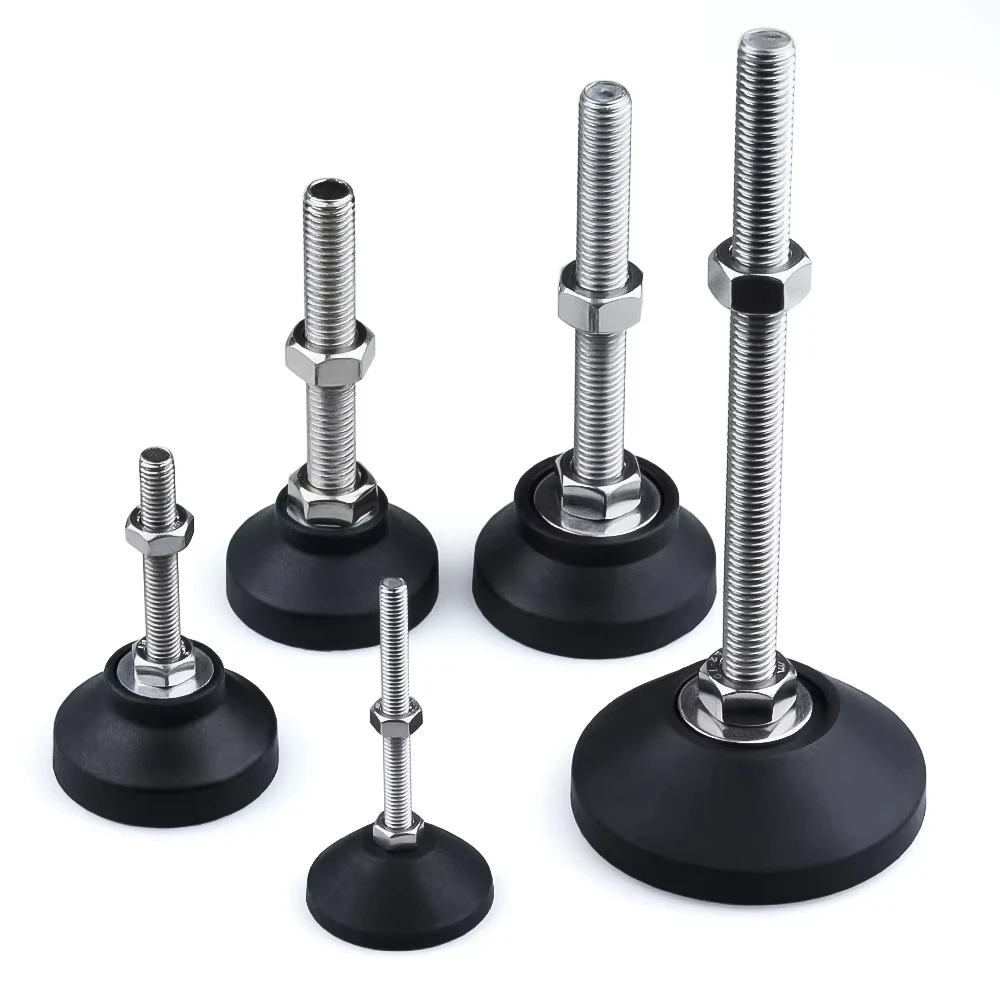 1-4pcs Universal Adjustable Lathe D40 Furniture Levelling Feet M4/M5/M6 Screw Leg Fixed Base Articulating Lathe Legs Glide Pad