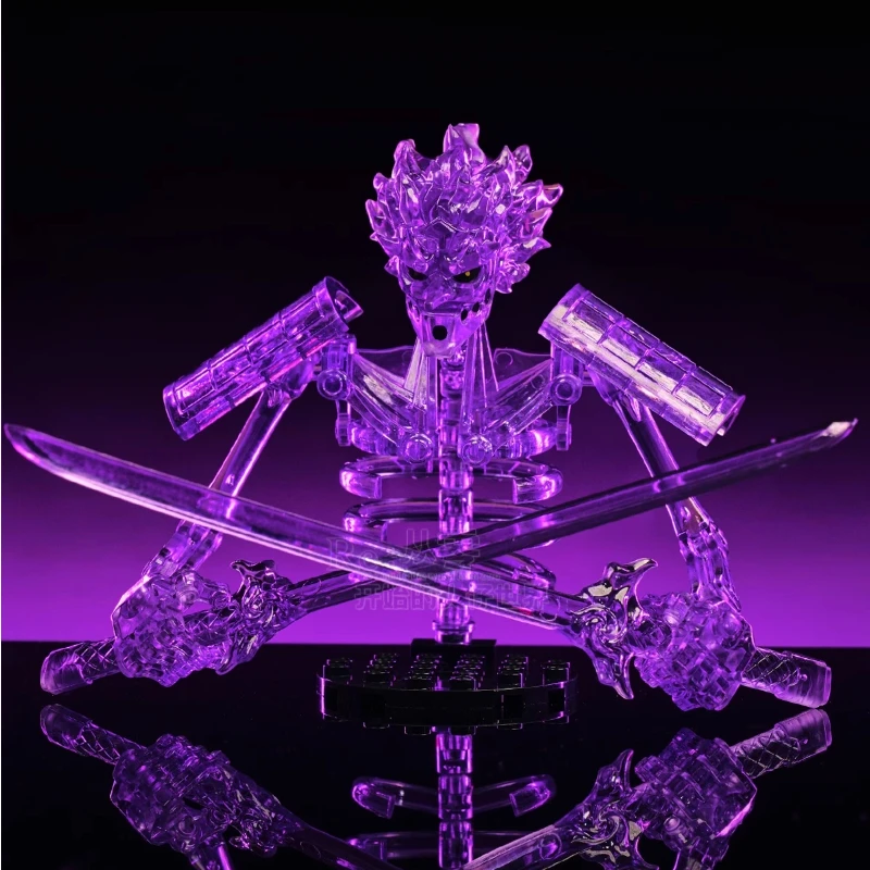 Ninja nueva Gigantificación Susanoo esqueleto Uchiha Sasuke Sharingan Anime Blockman figura modelo ornamento juguete de moda regalo de nacimiento