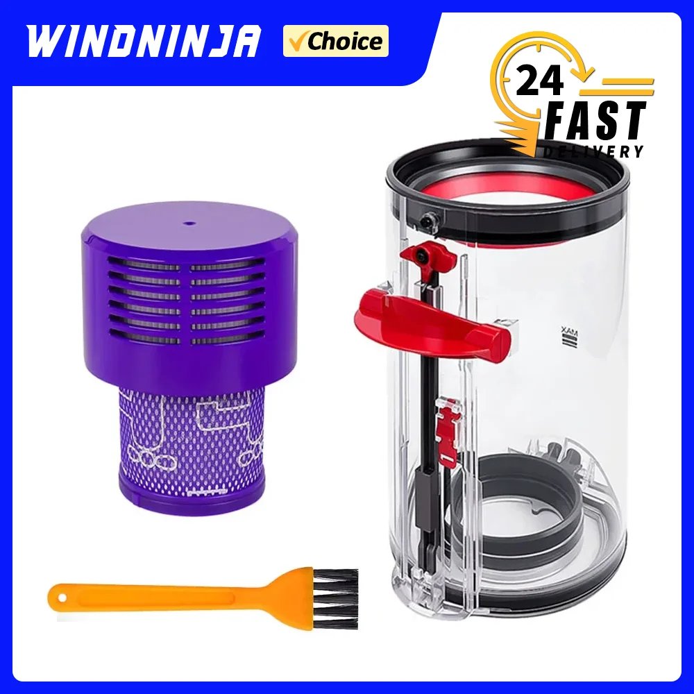 Conteneur à poussière avec filtre pour aspirateur Dyson V10 SV12 US Animal Absolute, pièces de rechange, accessoires