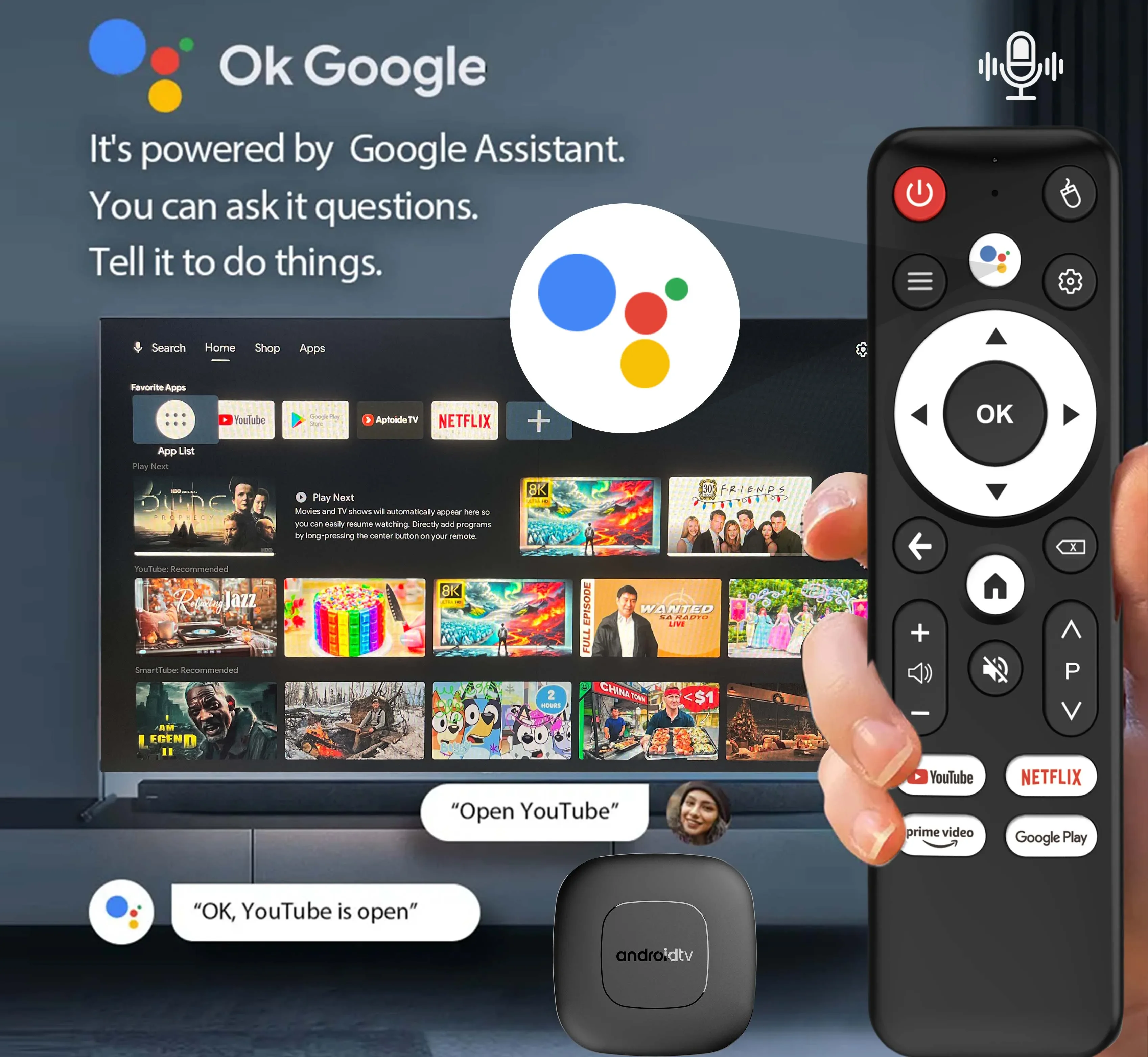 HOT Mortal T1 Android13 Smart TV Box AllwinnerH313 Support BT5.0 Dual WiFi Chromecast 4K Voice Control Televisor Multi-language