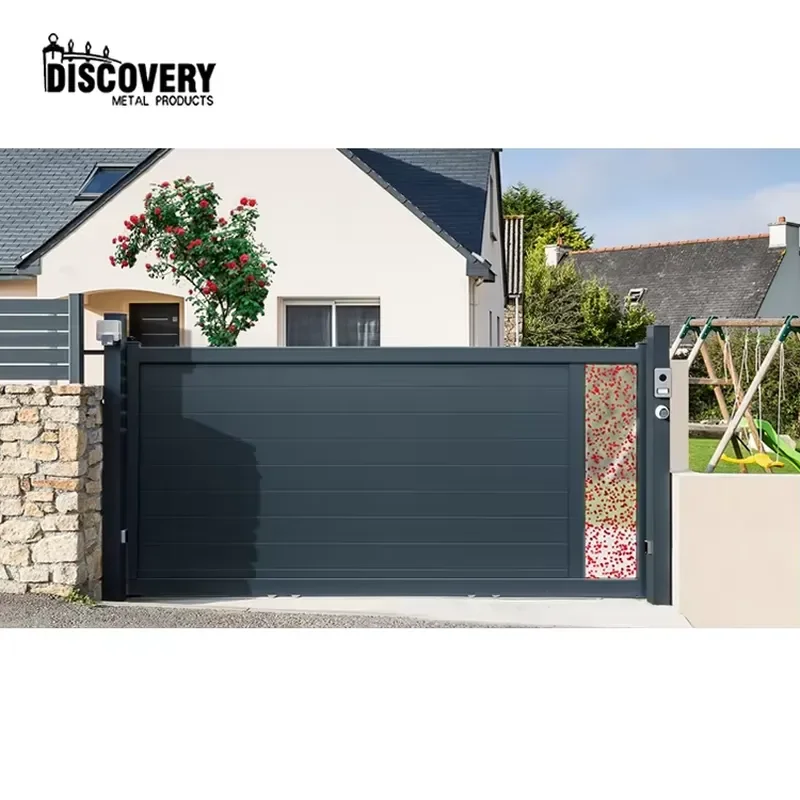New Design Automatic Aluminum Outdoor Sliding Gate Design for Driveway