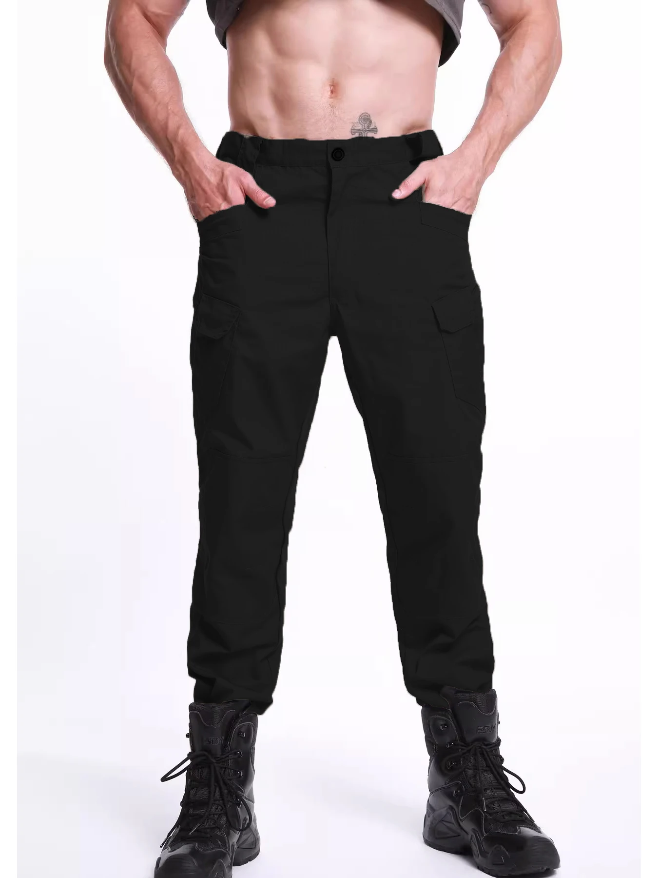 

Men's high-quality lightweight tactical work pants - tear resistant all season hiking pants with multiple pockets