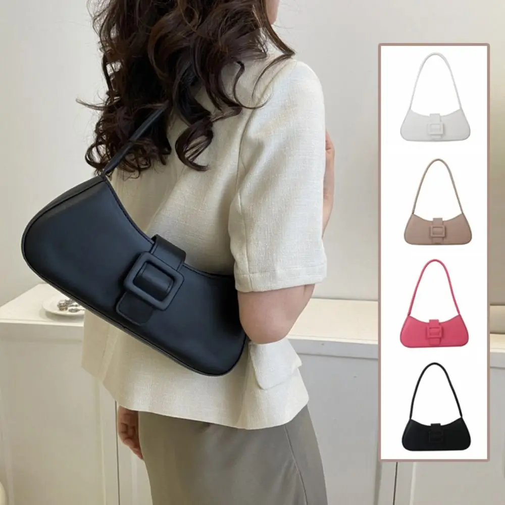 

PU Leather Underarm bag Women Korean Style Large Capacity Half-moon Tote Bag Armpit Pouch Minimalist Ladies Luxury Handbags Gift