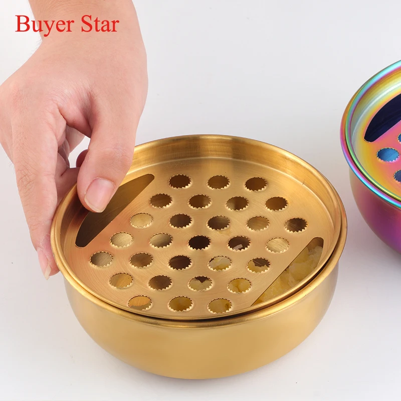 1pcs stainless steel Grinding bowl for kids eating Handmade Food Processor Feeding Bowl metal Baby Food Mills Food Grind Maker