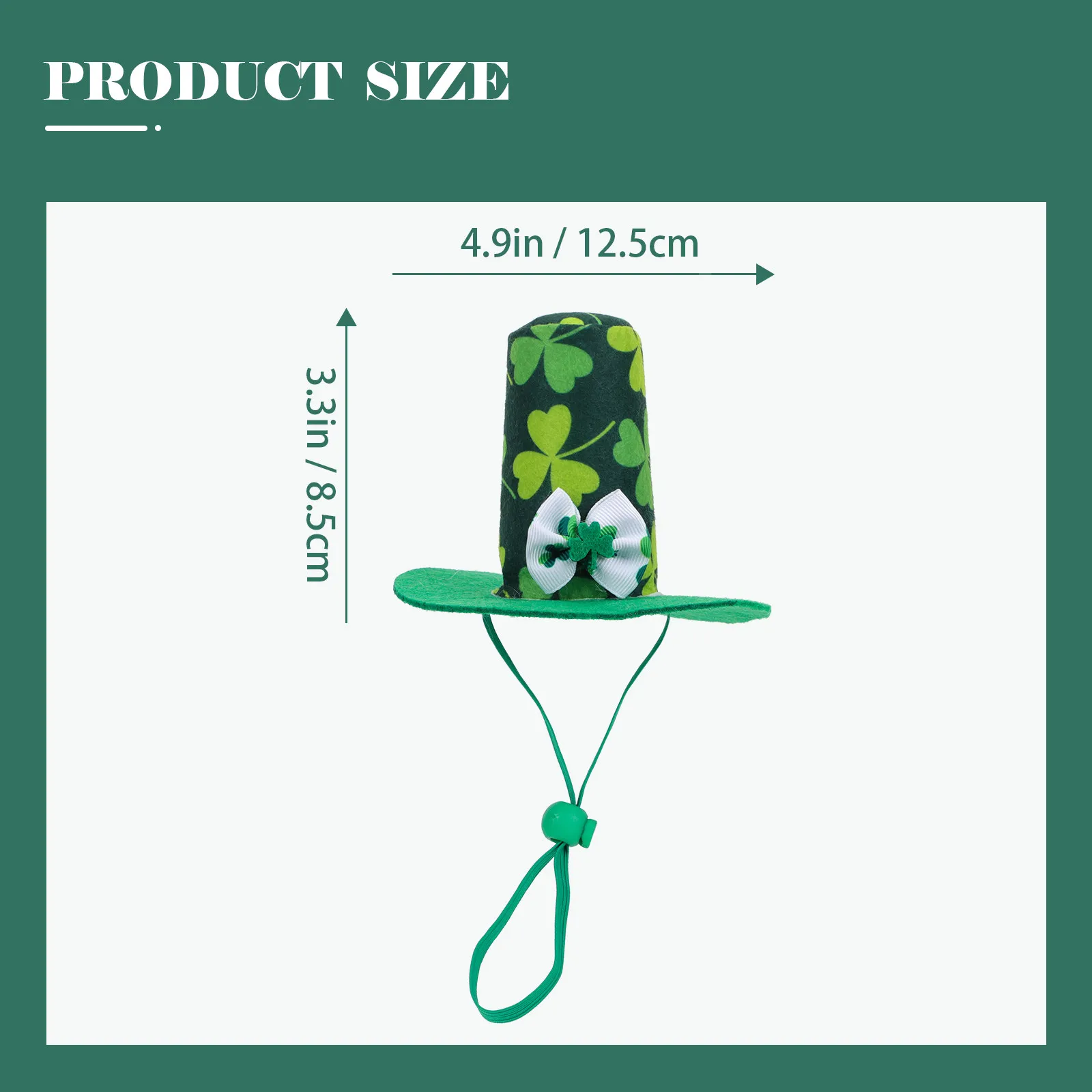 3Pcs Shamrock High Top Polyester Hats Unique Dressing Polyester Hat Accessories Funny Festival Mini Hats for St Paddy's Day