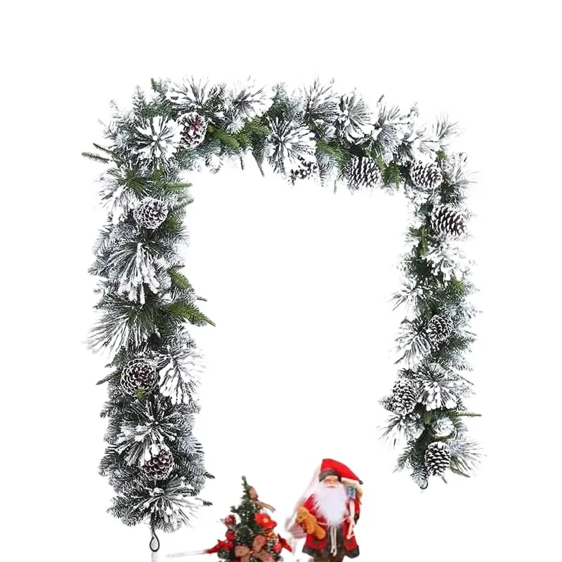 

Electrostatic flocking 2.7m Christmas rattan, pine needles, pine cones, home decoration, supermarket decoration