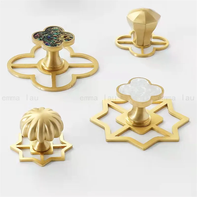 Brand New Brass Furniture Handle Door Knob Lucky Leaf Bee Animal Single Hole Handle For Cabinet Kitchen Cabinet Drawer Handle