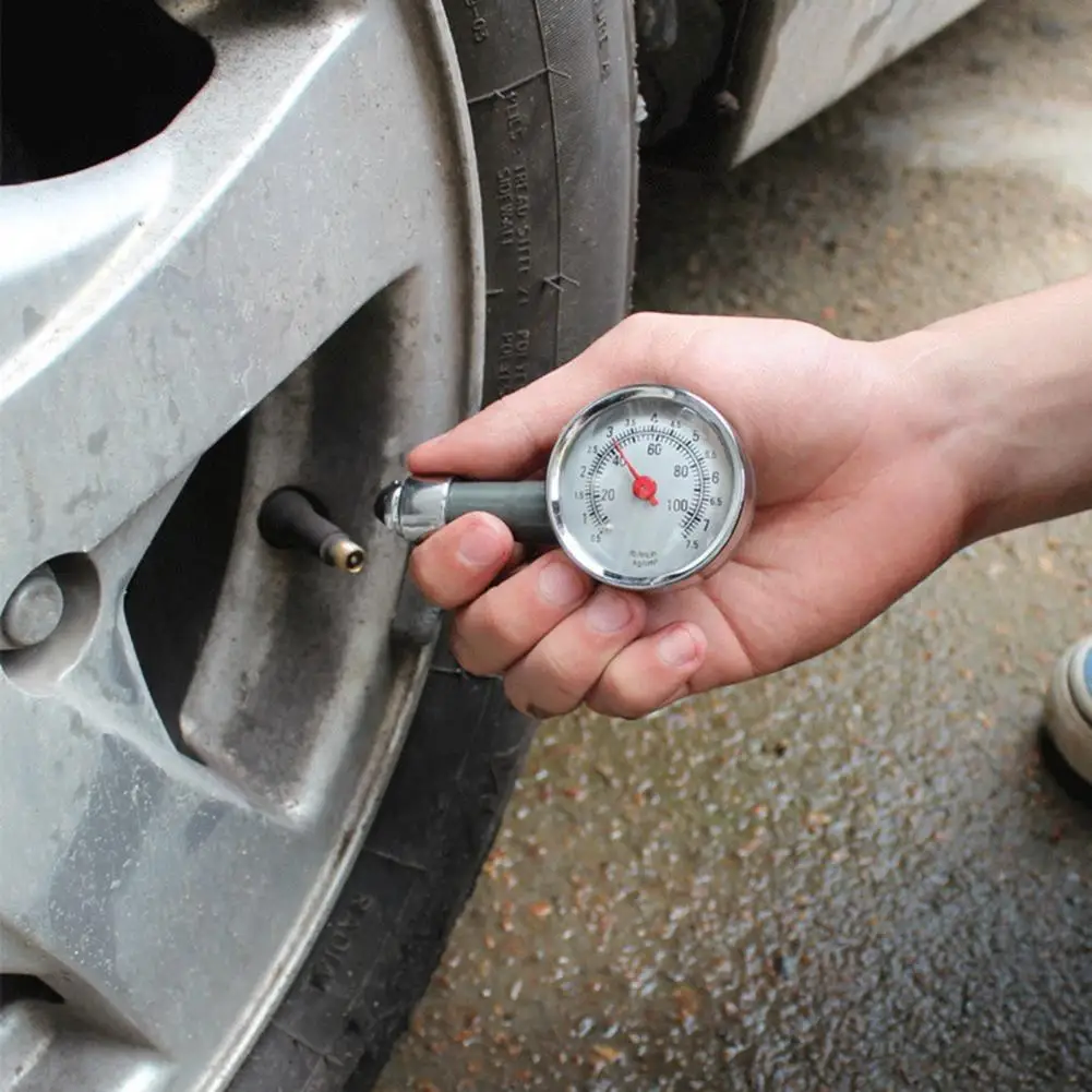 Medidor de presión de neumáticos mecánico preciso, Dial fácil de leer, medidor de neumáticos de vehículo sin batería para automóviles, motocicletas y camiones