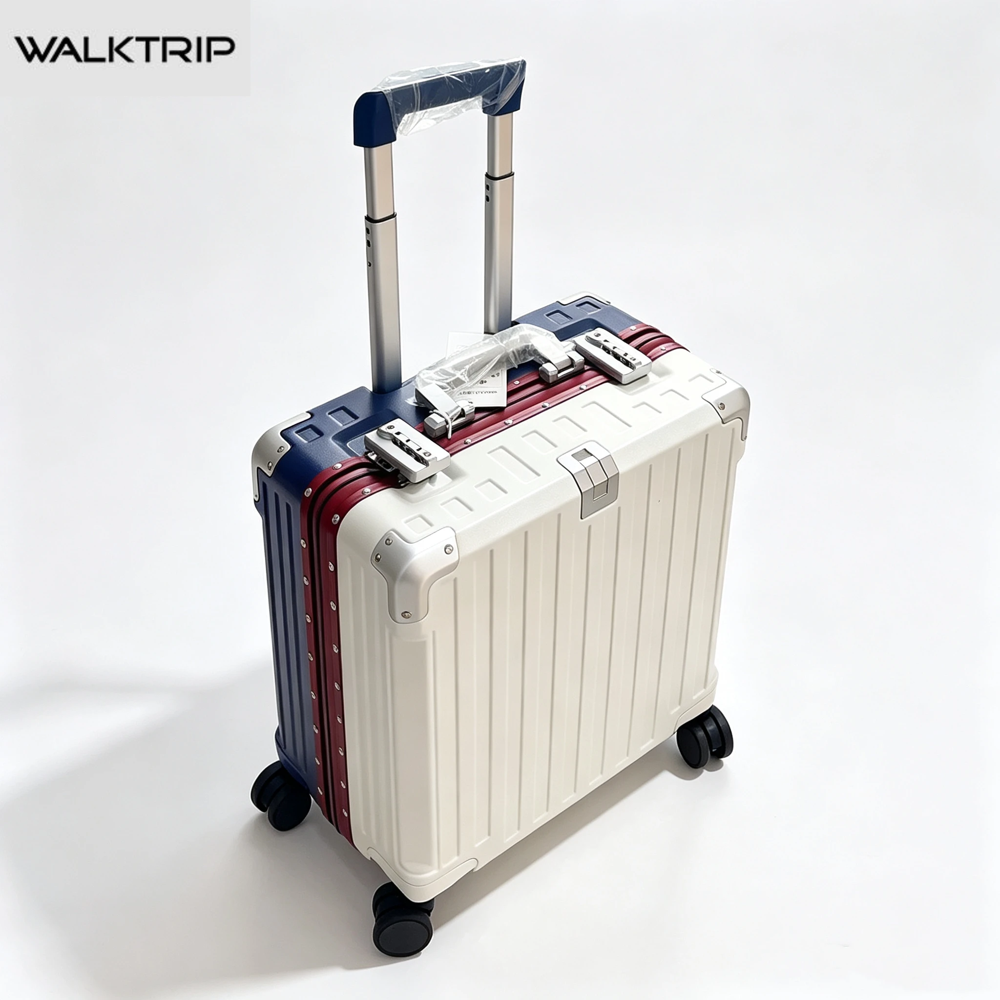 18inch Rolling Luggage Boarding Carry-ons Hard Shell PC Material Suitcase with Aluminum Frame TSA Lock Travel Trolley Case Bag