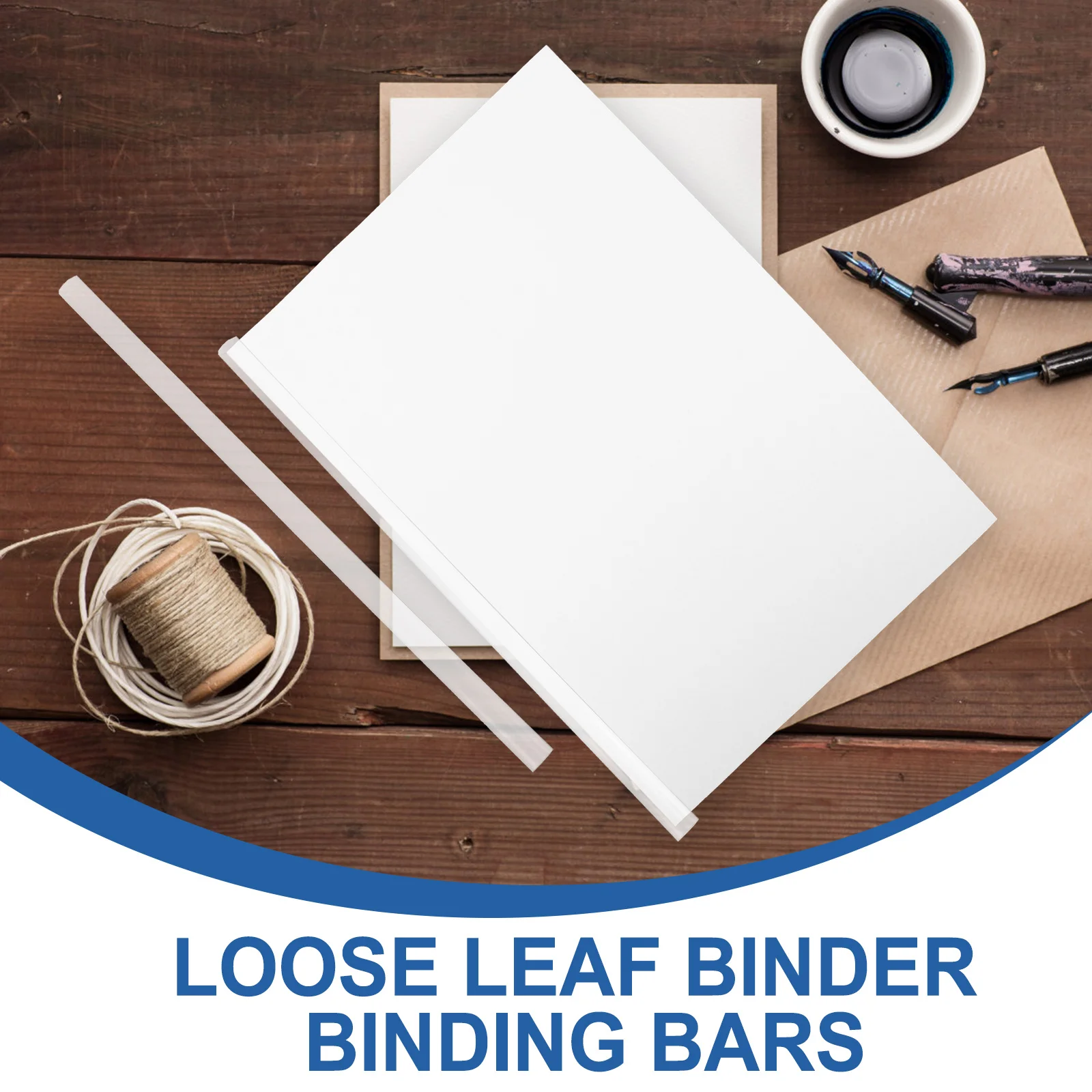 10pcs Transparent Folders Loose Leaf Binder Binding Bars Plastic Slide Binders For School Office Home Paper Binders Document