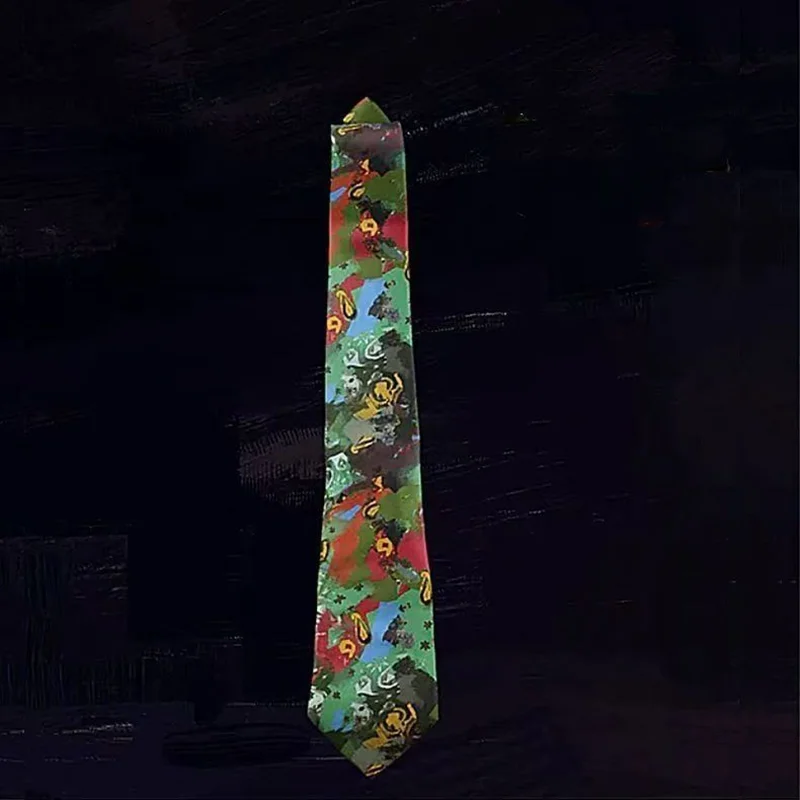 Spiel Disco Elysium Harrier Du Bois Schreckliche Krawatte Cosplay-Krawatte Unisex Lässige Bedruckte Krawatte Halloween-Kostüm-Accessoires – Detail 3