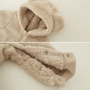 0-2y macacão de bebê recém-nascido primavera outono lã quente bebê meninos traje do bebê meninas roupas animal geral do bebê outwear macacões 10 principais vendas roupa de principe para bebe - №9