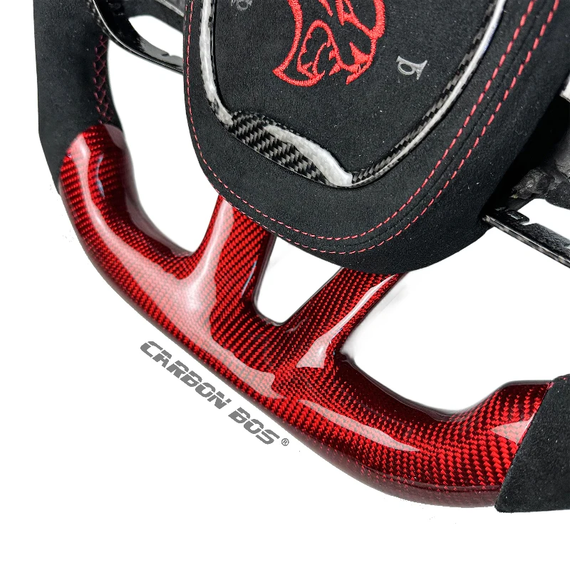 ForAppearance Upgrade Carbon Fiber Steering Wheel for Dodge Challenger Charger RT Jeep Cherokee Trackhawk Durango SRT Hellcat