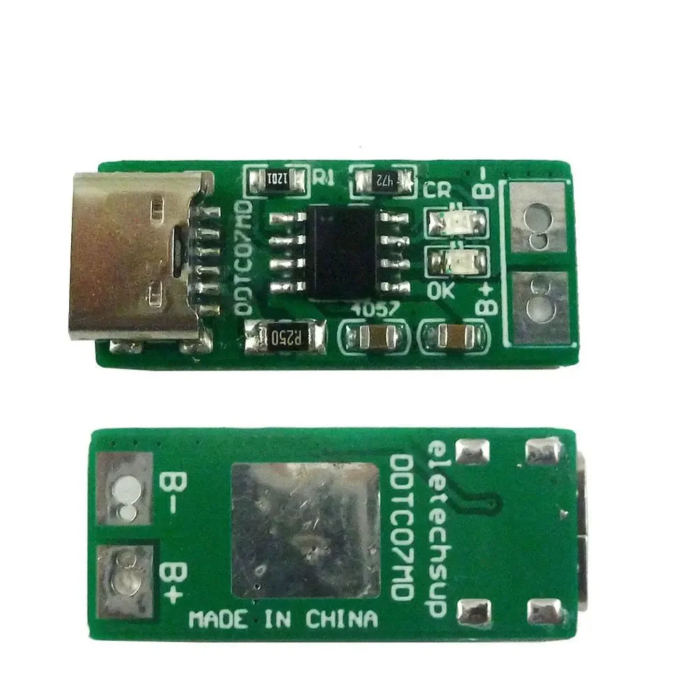 Type-C USB 5V to 4.2V 4.35V Li-ion Li-Po Lithium Battery Charger Module for 3.7V 3.8V 18650 Cell Phone Battery