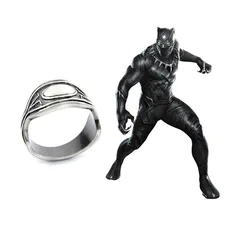 Movie Black Panther Rings Wakanda King Ring Wakanda Cosplay Punk Jewelry Gift Accessories Ring for Men