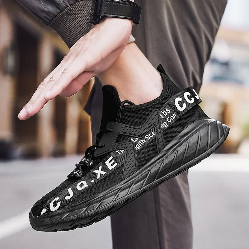 Bule Men's Black Sneakers Original Brand Tennis Luxury Brand Men's Sports Shoes Mem Big Size Shoes Hard-Wearing Flat Boy Tennis