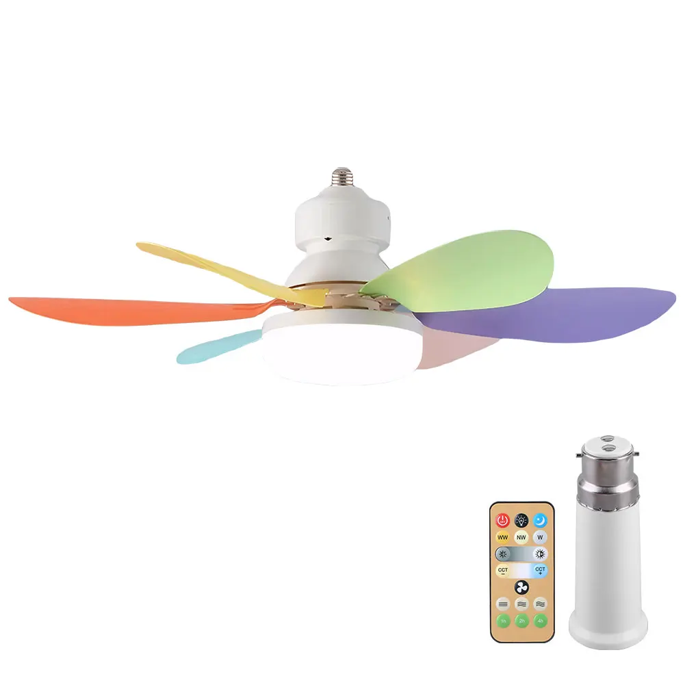 

Винтовой потолочный вентилятор в розетке с дистанционным потолочным вентилятором и подсветкой для спальни, кухни, гостиной