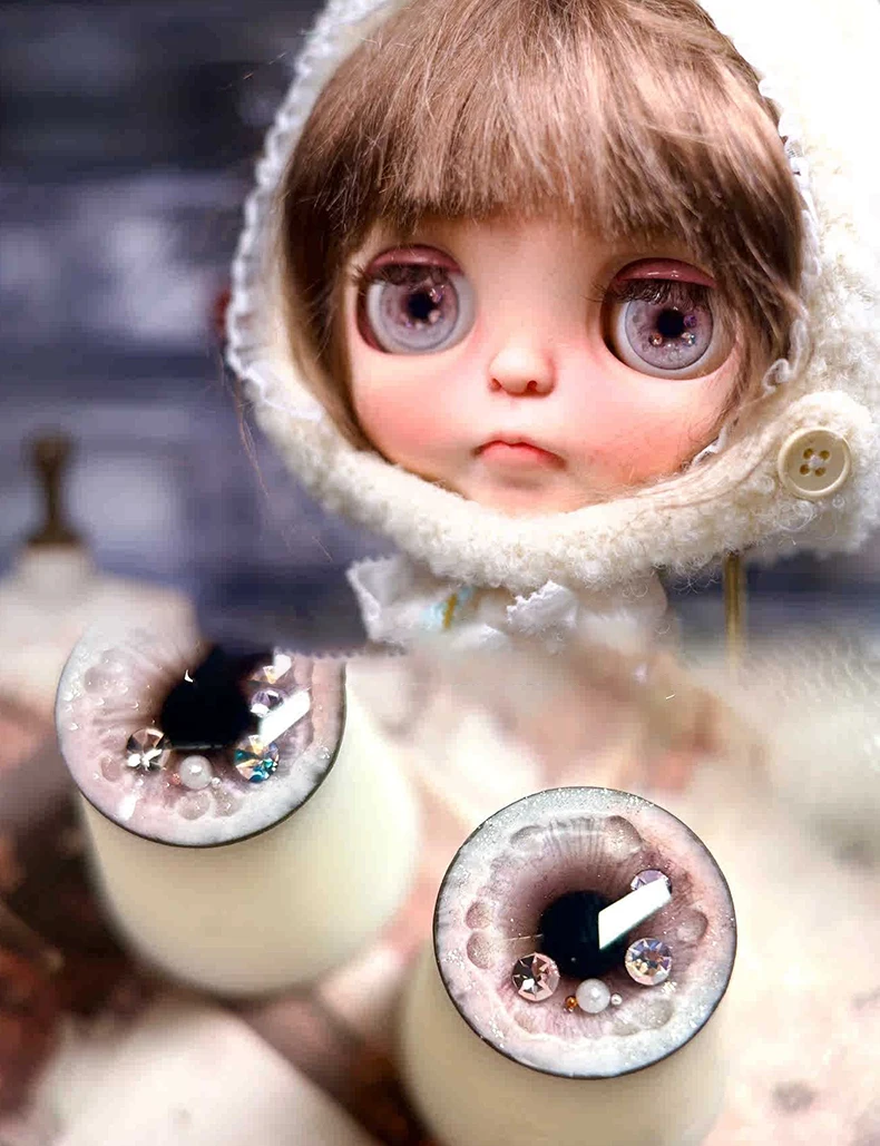 YESTARY BJD Dolls Accessories Eyes For Blythe Diy Handmade Colour Magnet Drip Glue Eyes Chip For BJD Dolls Eyes Pieces Girl Gift