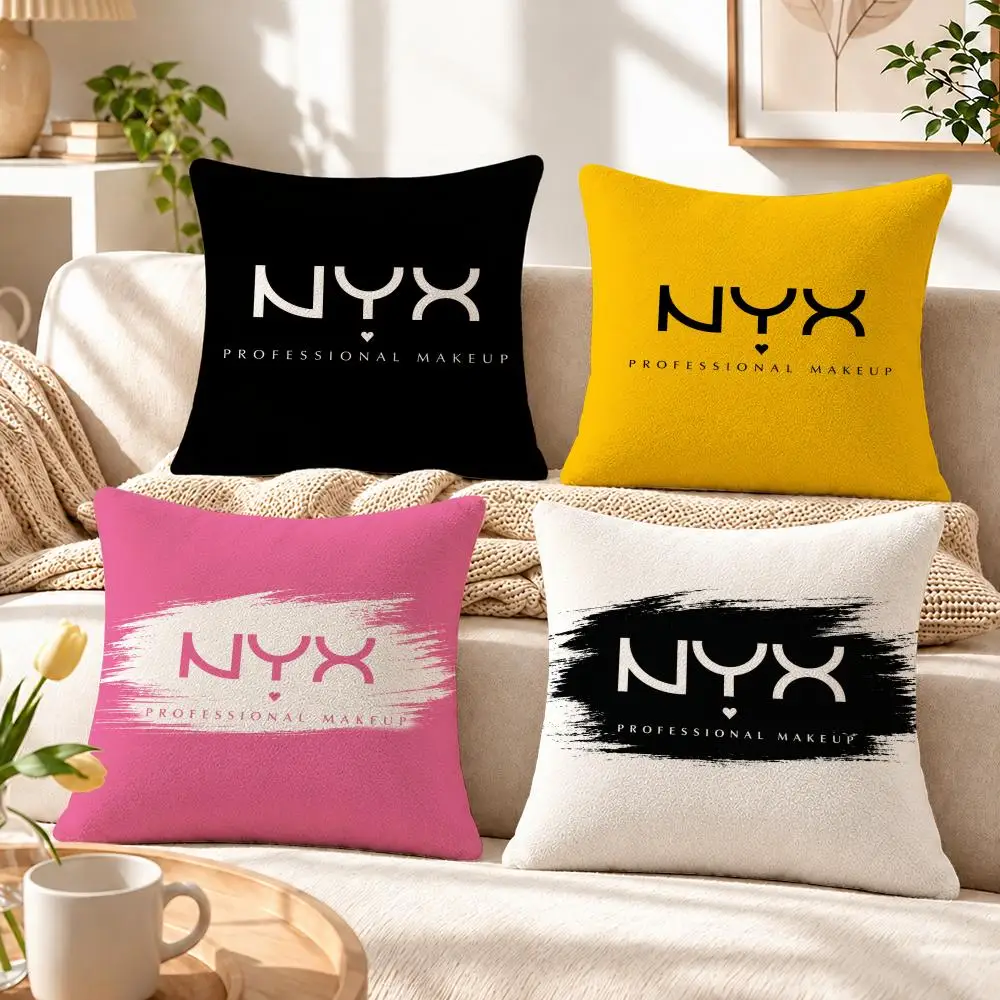 Brand NYX Cushion Cover Soft Short‑Plush Pillowcase, Sofa Bedroom Home Decor, Holiday Gift