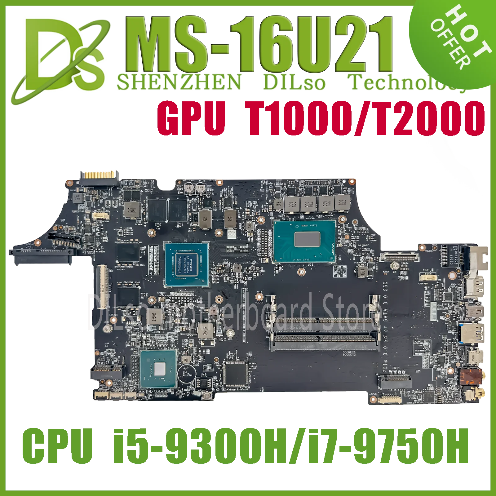 KEFU MS-16U21 Laptop Motherboard For MSI GE65 WE65 MS-16U2 VER1.0 Mainboard W/i7-9750H i5-9300H T1000/T2000-V4G 100% Working