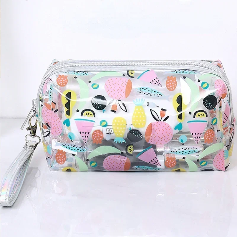 Travel Transparent Cosmetic Bag Women PVC Clear Makeup Bags Make Up Organizer Waterproof Wash Toiletry Storage Bag Case Handbag