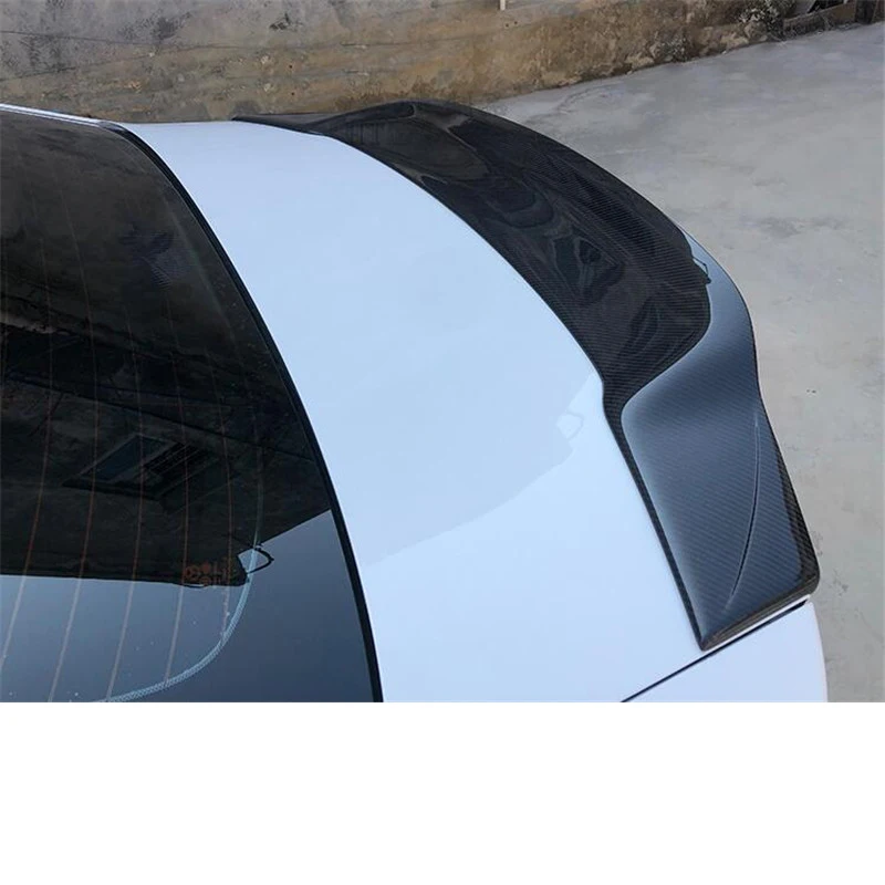 CEYUSOT FOR Auto Parts Real Carbon Fiber Spoiler New Mazda 3 2019 2020 Mazda3 Sedan Trunk Tail Lip Wings R Style M3 Accessories