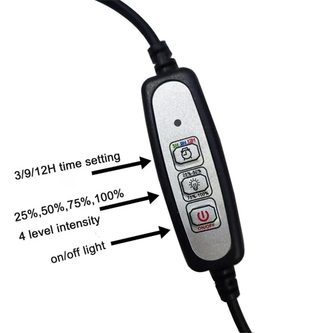 مصباح زراعة نبات تررم USB قابل للتعتيم مع مؤقت للمزهريات، نمو النباتات الداخلية، عصاري، منظر طبيعي للبستنة المصغر O9L