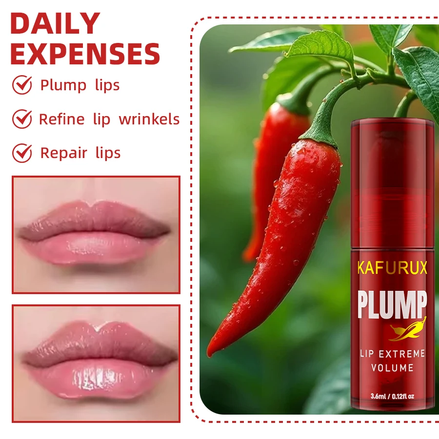 1PC Lip Plump Olio per labbra a lunga durata Idratante Lip Gloss Siero Volumizzante istantaneo Essenza Olio Riparazione Labbra Linee sottili Aumenta El