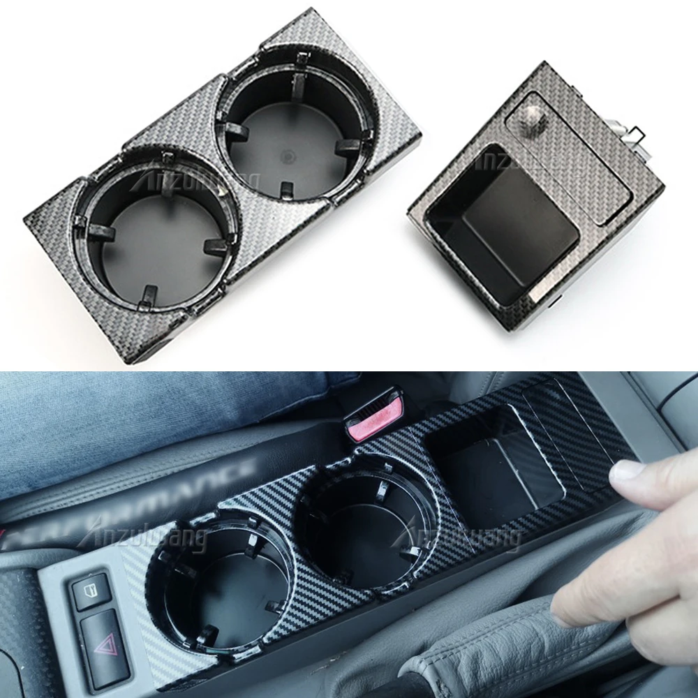 New Double Hole Car styling Front Center Console Storage Box Coin + Cup Holder For BMW E46 Series 1999-2006 51168217953