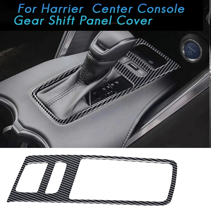 New-RHD Carbon Fiber Car Center Console Gear Shift Panel Cover Trim Frame For Toyota Harrier Venza 2020 2021