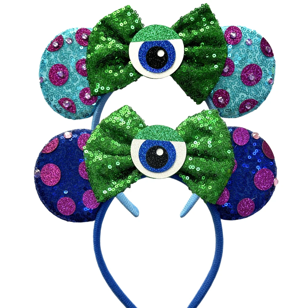 New Mouse Ears Headband Cartoon Sequin Bows Headwear Birthday Party Christmas Halloween Princess Cosplay Costume For Women Adult - view 2