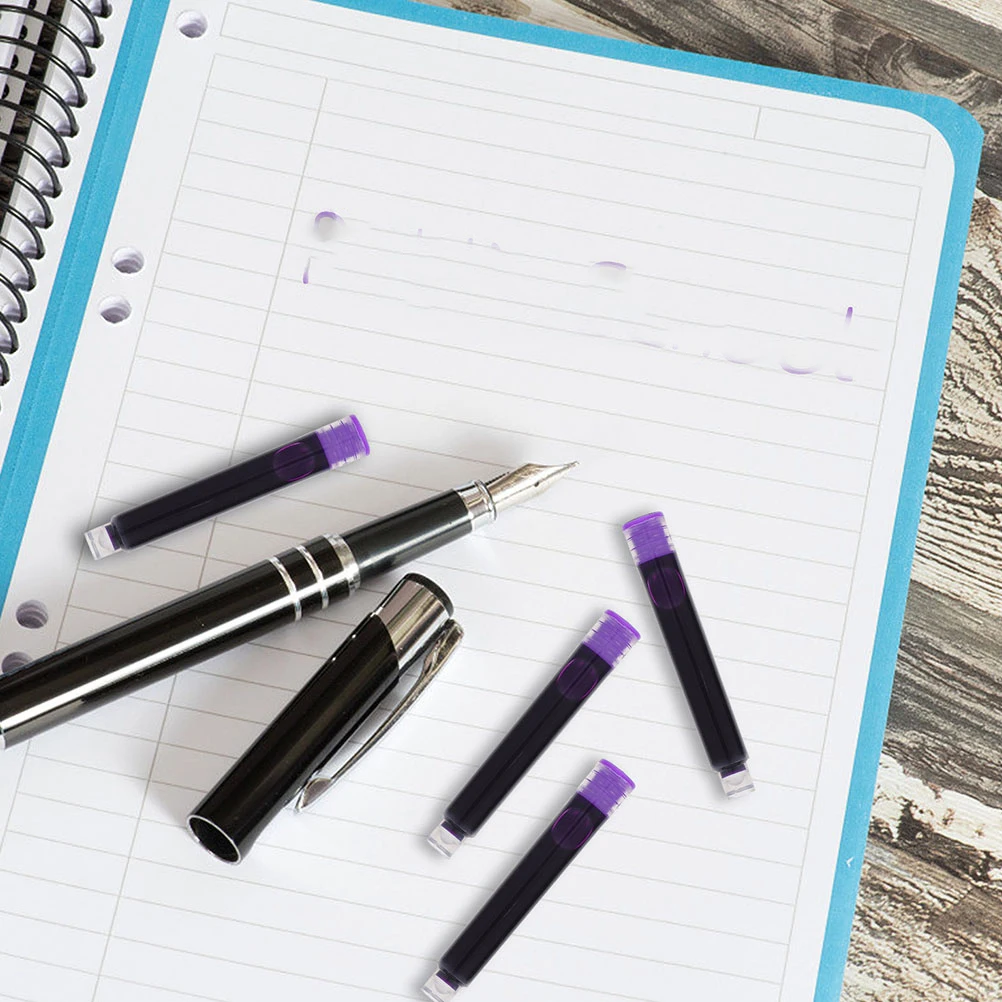 

100pcs Erasable Colourful Ink Sacs For Fountain Pen Refill Plastic Ink Absorber Student Office Supplies Pen Accessories