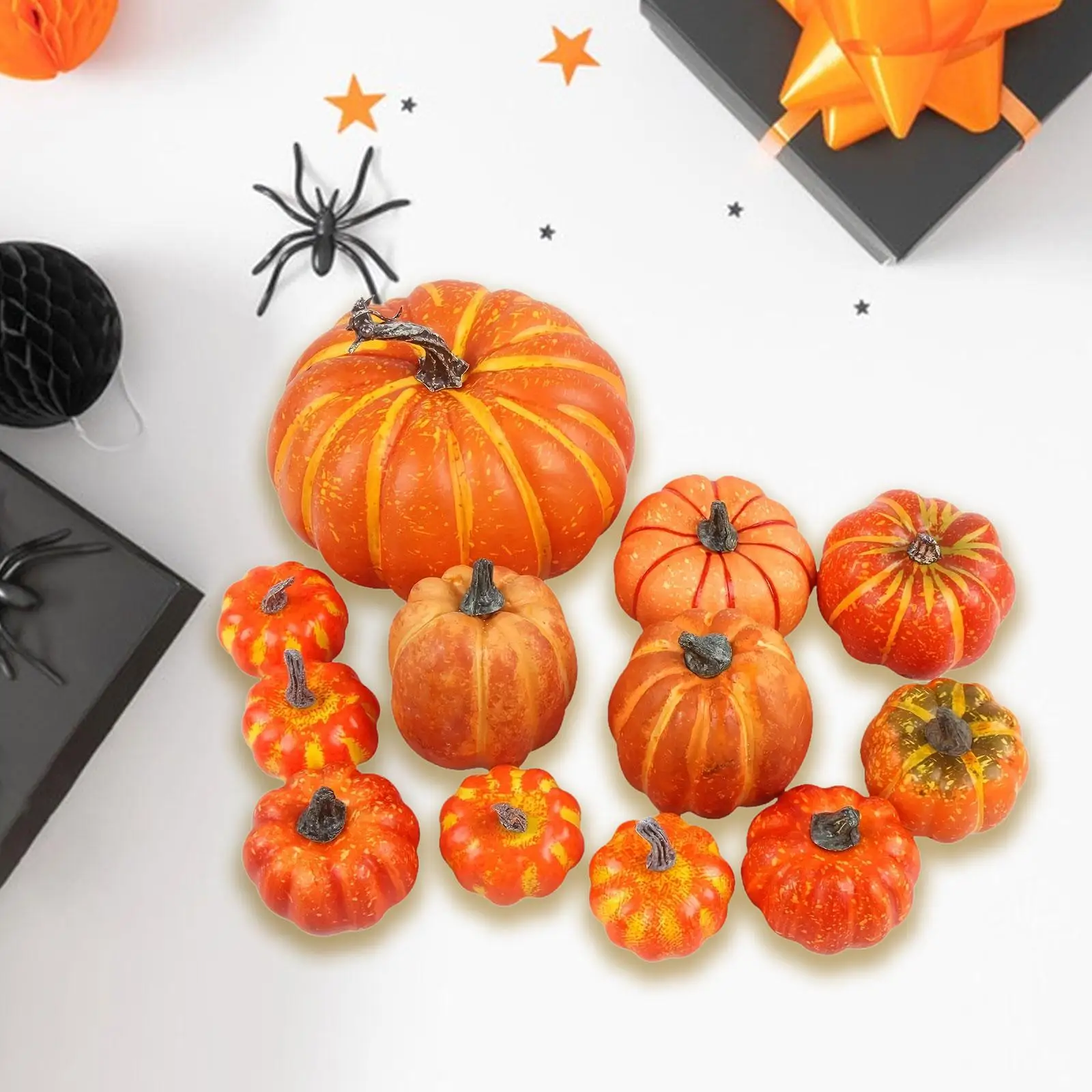 

12 Pieces Harvest Pumpkins Foam Pumpkins Decorative Pumpkins