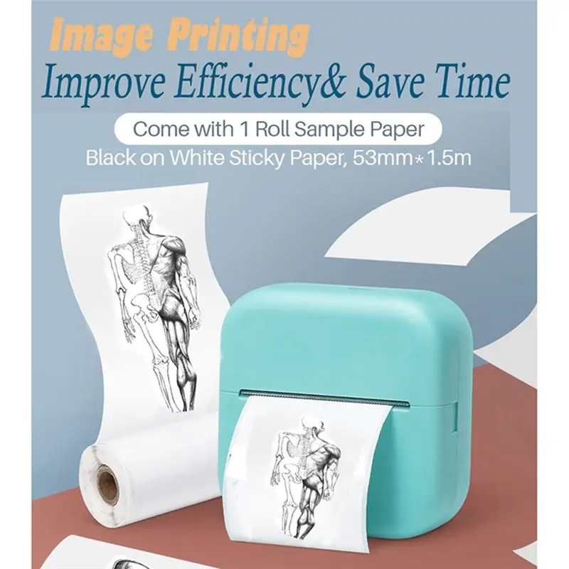 

[Новое мероприятие] Мини-принтер для наклеек - бесчернильный карманный принтер Bluetooth, термопортативная машина для изготовления наклеек для учебы, фотографий