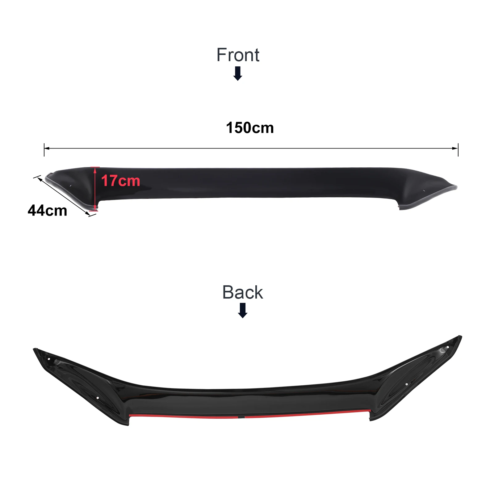 Picture 3: 1PC Bug Shield Scoop Hood Bonnet Guard For Isuzu D-max Dmax 2012 2013 2014 2015 Deflector Protector Trim Car Exterior Accessorie